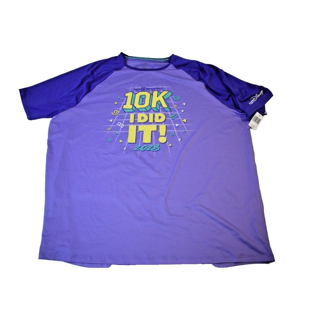 Run Disney 2023 10K I Did it! Chip n' Dale T-shirt XXL NWT Finisher Purple